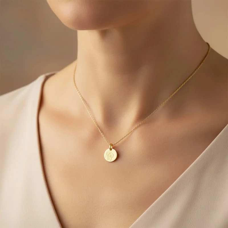 Médaille baptême Ange Raphael - Or | Comptoir Religieux