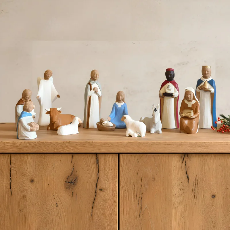 Crèche Nuit de Lumière - 11 personnages | Comptoir Religieux