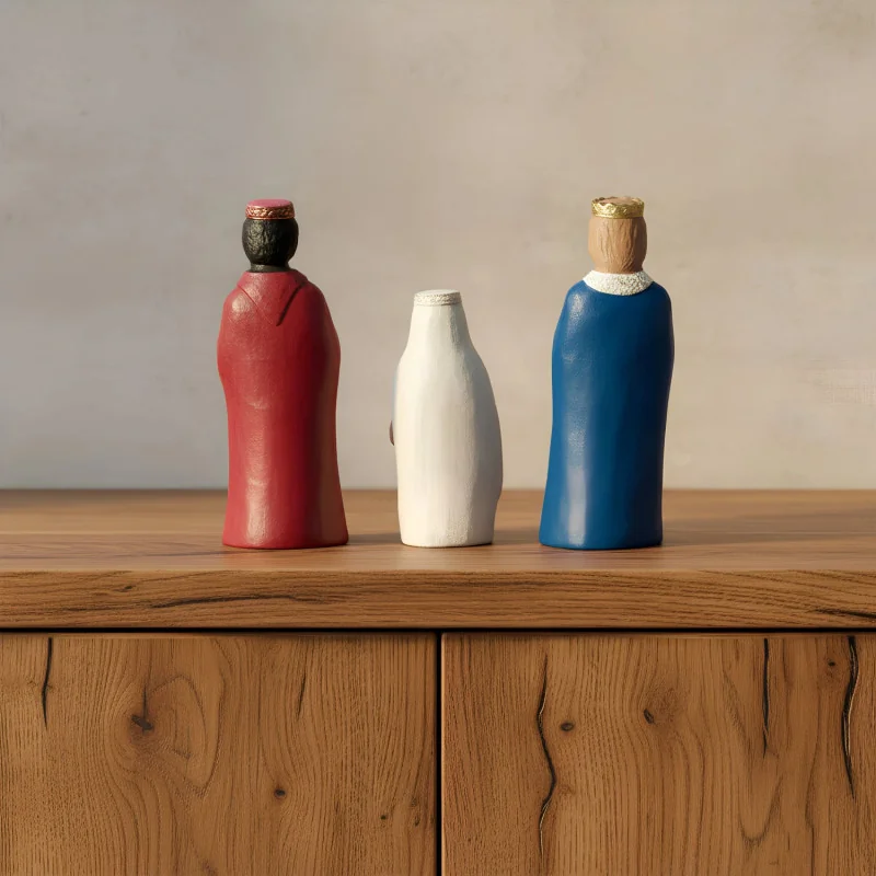 Crèche Nuit de Lumière - 3 rois mages | Comptoir Religieux