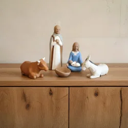 Crèche Nuit de Lumière - 5 personnages | Comptoir Religieux