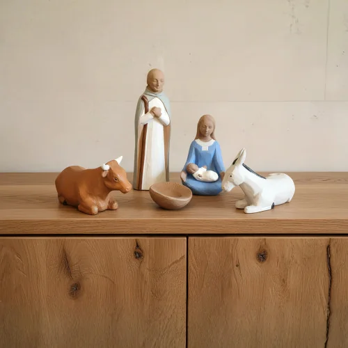 Crèche Nuit de Lumière - 5 personnages | Comptoir Religieux