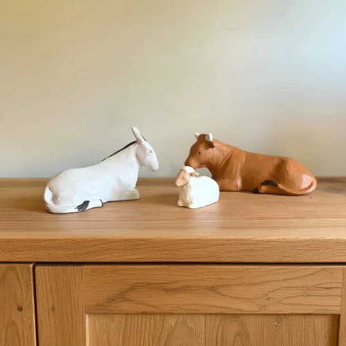 Crèche Nuit de Lumière - 3 animaux | Comptoir Religieux