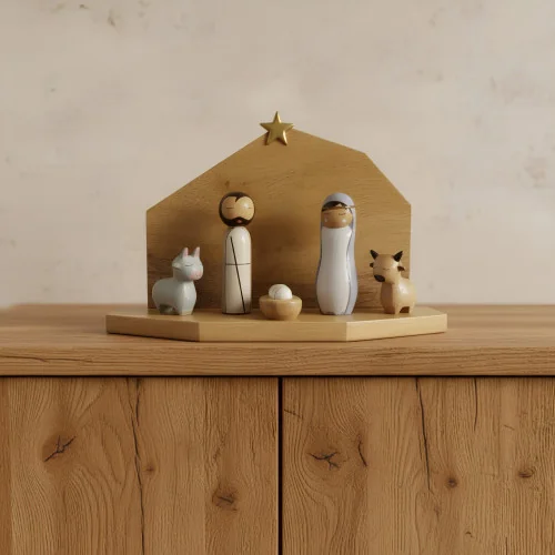 crèche Howoki - Nativité 5 personnages - Le Comptoir Religieux