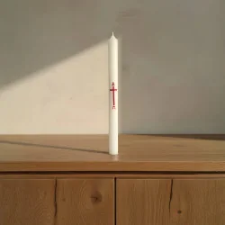 Cierge de baptême blanc | Comptoir Religieux