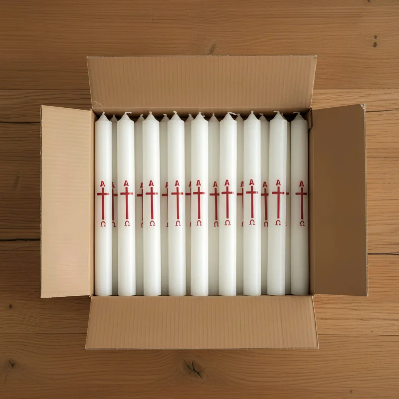 Cierge de baptême blanc | Comptoir Religieux