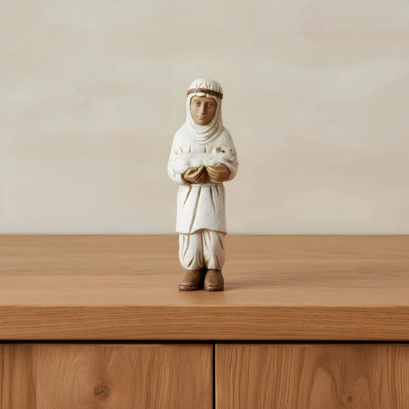 Grande crèche des Soeurs de Bethleem - Berger à l'agneau | Comptoir...