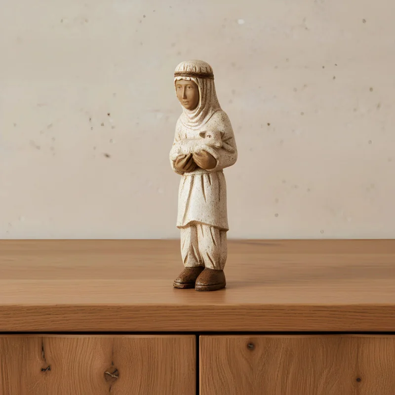 Grande crèche des Soeurs de Bethleem - Berger à l'agneau | Comptoir...