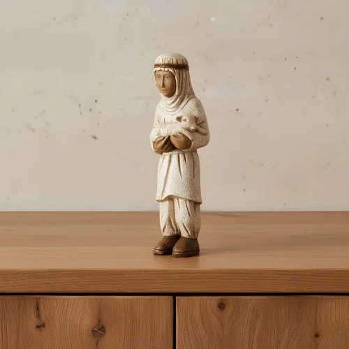 Grande crèche des Soeurs de Bethleem - Berger à l'agneau | Comptoir...