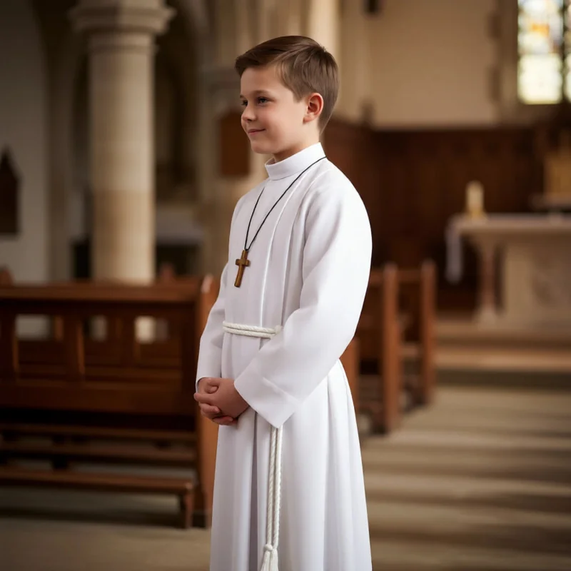 Aube, robe de communion 125cms | Comptoir Religieux
