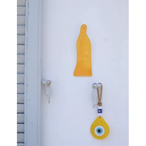 Vierge Céramique Murale – Jaune Citron