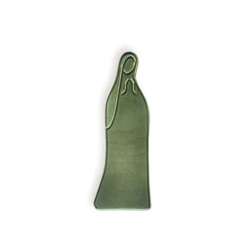 Vierge Céramique Murale – Vert Olive