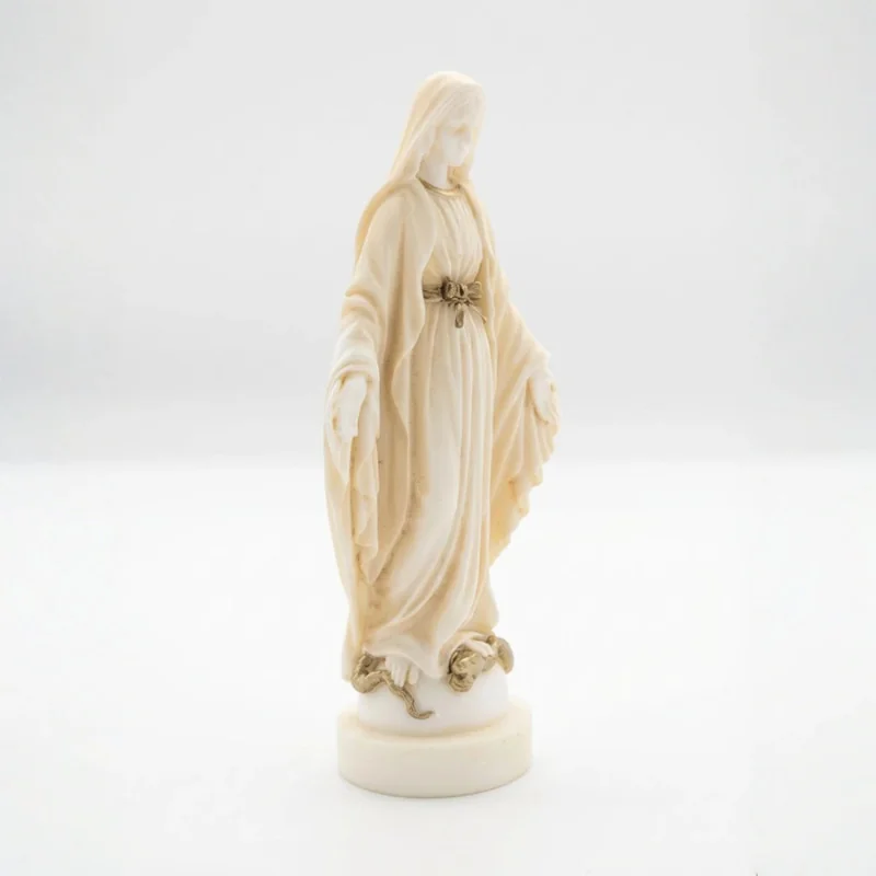 Statue albâtre - 23 cm - Vierge miraculeuse | Comptoir Religieux