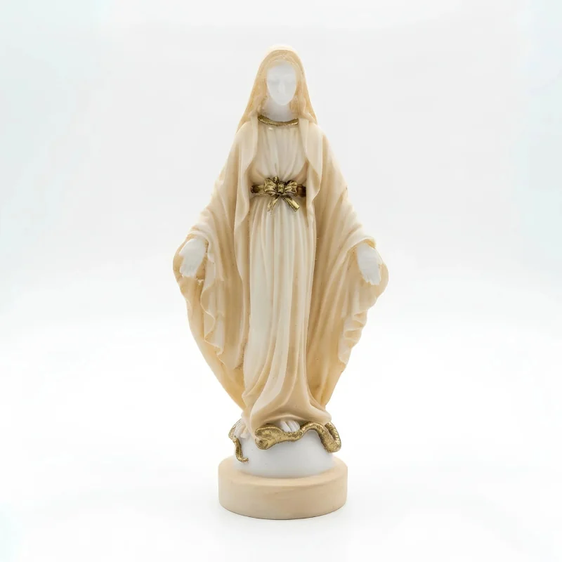 Statue albâtre - 23 cm - Vierge miraculeuse | Comptoir Religieux