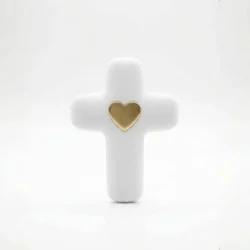 Croix Emany en pierre d'albâtre avec dorure - Croix de l'amour | Co...