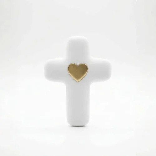 Croix Emany en pierre d'albâtre avec dorure - Croix de l'amour | Co...