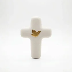 Croix Emany en pierre d'albâtre - Croix de la paix | Comptoir Relig...