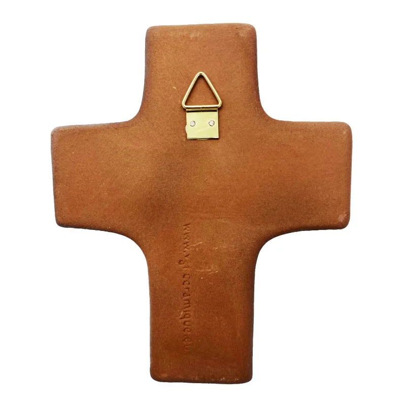 cadeau pour un baptême : croix céramique \"agneau de Dieu\" blanc |...