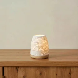 Photophore 'Igloo' avec Anges de Raphael  | Comptoir Religieux