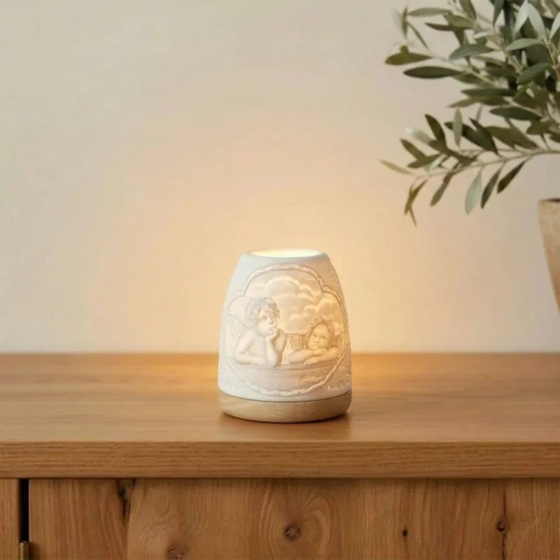 Photophore 'Igloo' avec Anges de Raphael  | Comptoir Religieux