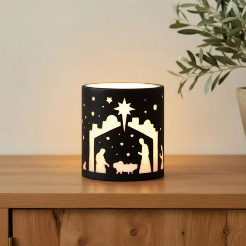 Photophore avec Nativité  | Comptoir Religieux