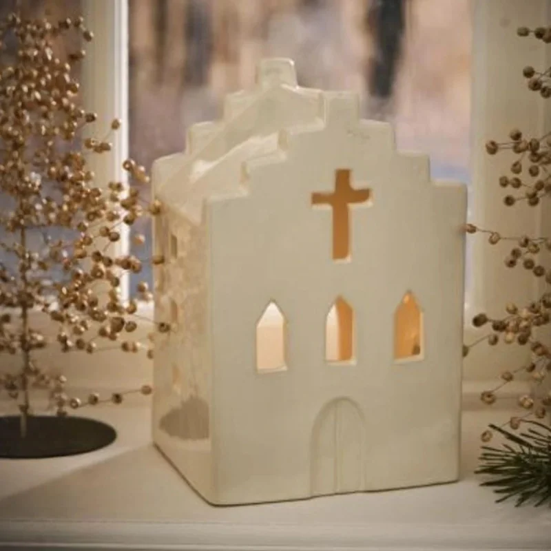 Photophore en céramique - église | Comptoir Religieux