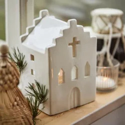 Photophore en céramique - église | Comptoir Religieux