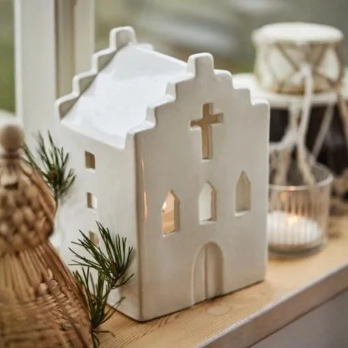 Photophore en céramique - église | Comptoir Religieux