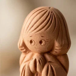 Petit ange gardien terre cuite - 6.5cm | Comptoir Religieux