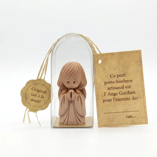 Petit ange gardien terre cuite - 6.5cm | Comptoir Religieux