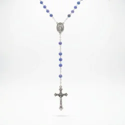 Chapelet en verre bleu | Comptoir Religieux