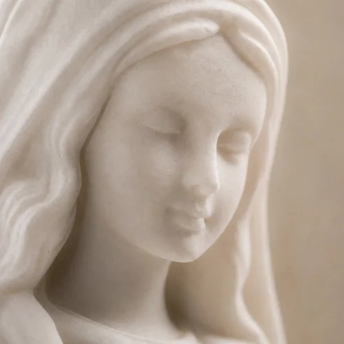 Statue Vierge miraculeuse en albâtre - 12cm | Comptoir Religieux