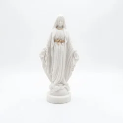 Statue albâtre - 23 cm - Vierge miraculeuse | Comptoir Religieux