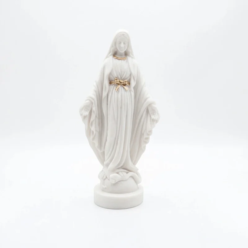 Statue albâtre - 23 cm - Vierge miraculeuse | Comptoir Religieux