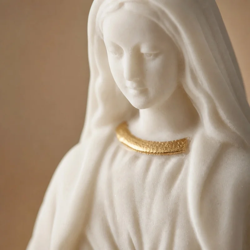 Statue albâtre - 23 cm - Vierge miraculeuse | Comptoir Religieux