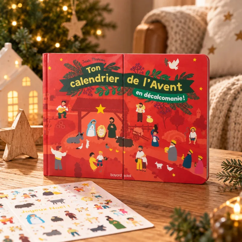 Calendrier de l'Avent en décalcomanie - Le chemin des petits | Comptoir Religieux