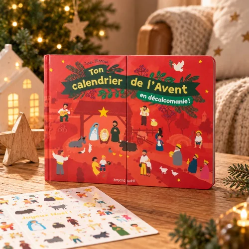 Calendrier de l'Avent en décalcomanie - Le chemin des petits | Comptoir Religieux