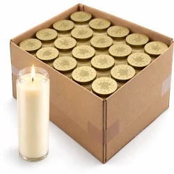 20 Bougies de neuvaine blanche | Comptoir Religieux
