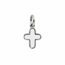 Croix de cou dorée colombe blanche | Comptoir Religieux