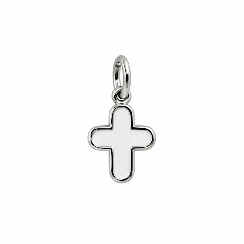 Croix de cou dorée colombe blanche | Comptoir Religieux
