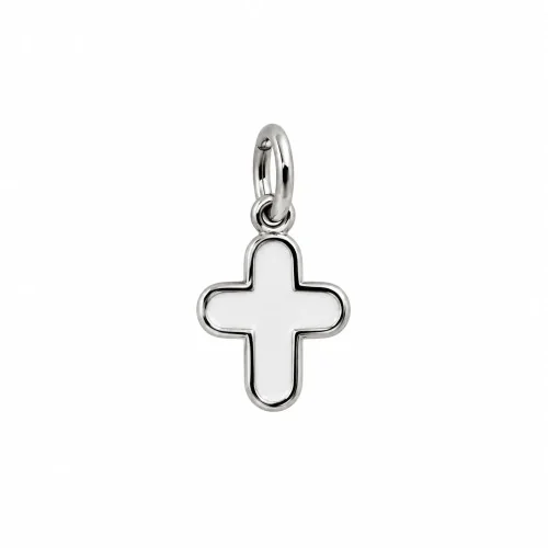 Croix de cou dorée colombe blanche | Comptoir Religieux