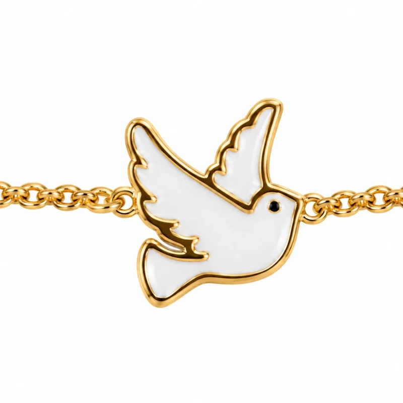 Petit Bracelet avec perles multicolores et petite croix - doré | Comptoir Religieux