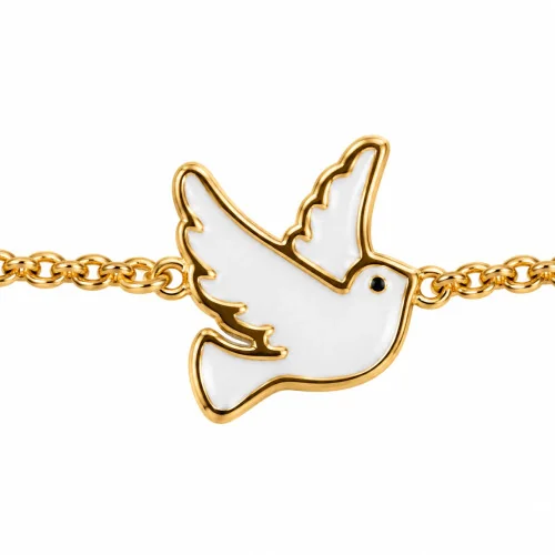 Petit Bracelet avec perles multicolores et petite croix - doré | Comptoir Religieux
