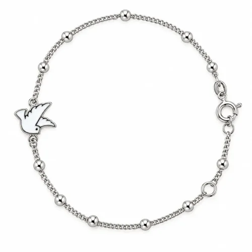 Petit Bracelet avec perles multicolores et petite croix - doré | Comptoir Religieux