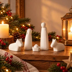 Crèche Emany - Nativité 5 personnages  | Comptoir Religieux