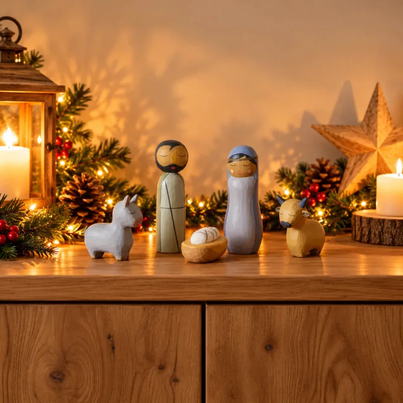 crèche Howoki - Nativité 5 personnages - Le Comptoir Religieux