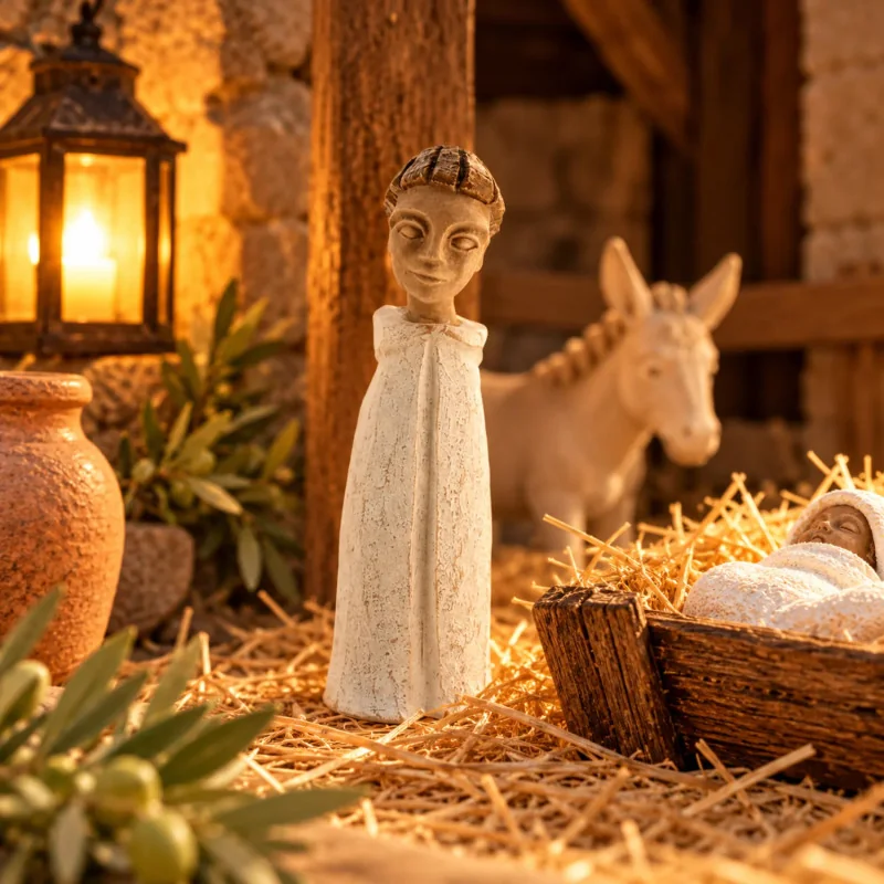 Crèche Soeurs de Bethleem - Berger au capuchon | Comptoir Religieux