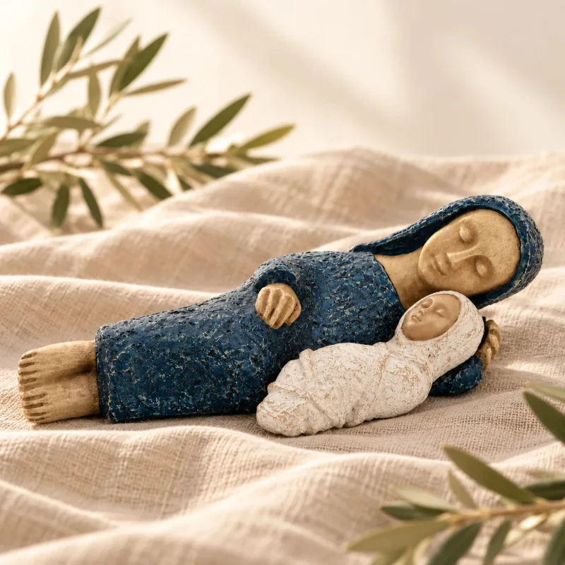 Crèche Soeurs de Bethleem - Marie bleu | Comptoir Religieux