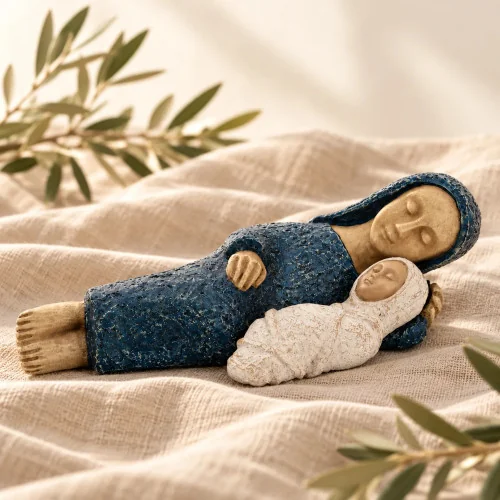 Crèche Soeurs de Bethleem - Marie bleu | Comptoir Religieux