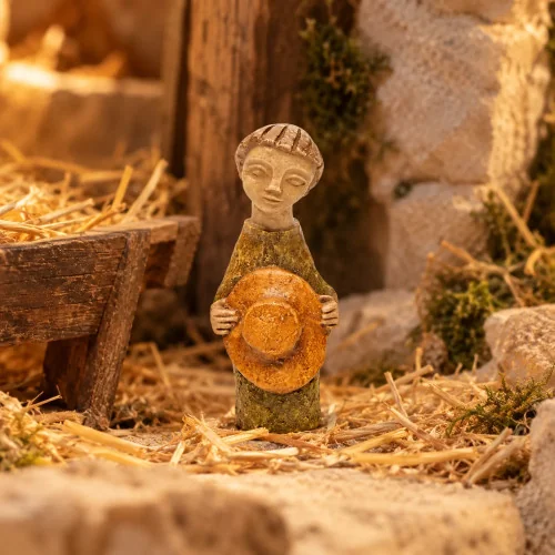 Crèche Soeurs de Bethleem - Berger au chapeau couleur | Comptoir Re...