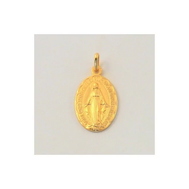 Médaille Vierge Miraculeuse 18mm Plaqué OR